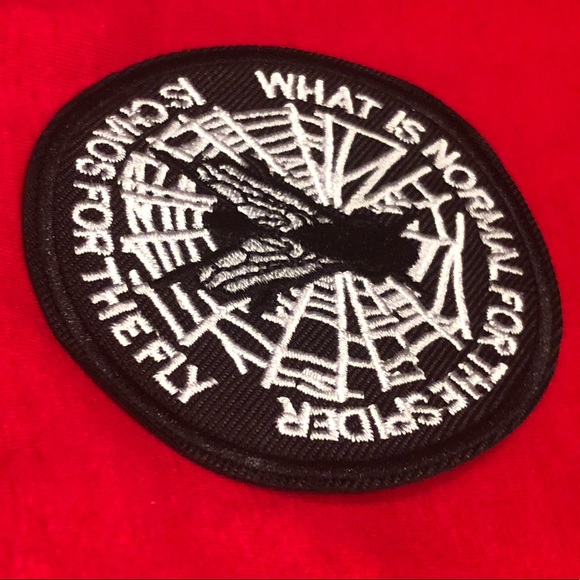 What is Normal for the Spider is Chaos for the Fly Iron On Embroidered Patch - Picture 3 of 5